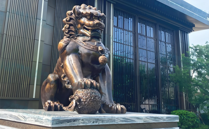 定制銅天安門獅子雕塑，致敬中華文化