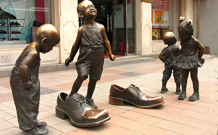 鑄銅小品雕塑市井煙火，讓步行街“活”起來(lái)