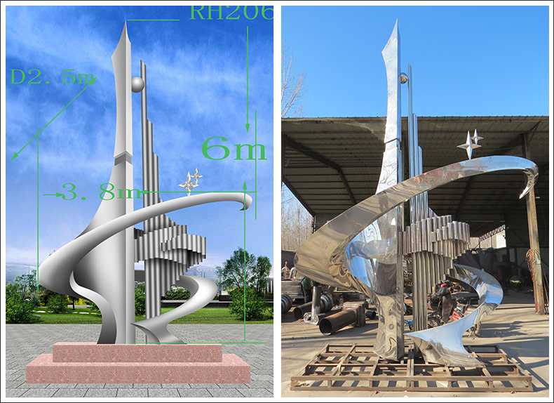 大型不銹鋼雕塑，不銹鋼雕塑廠家，室外大型景觀雕塑