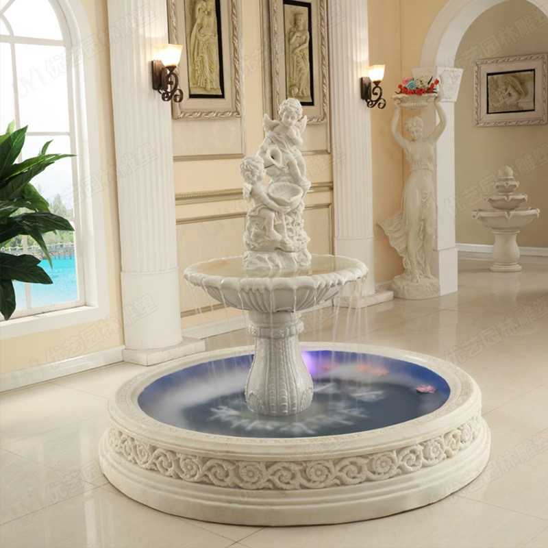 石雕噴泉，歐式人物噴泉